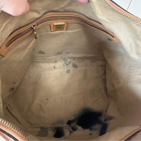 Authentic MCM Visetos big hobo bag cognac - Picture 11 of 11